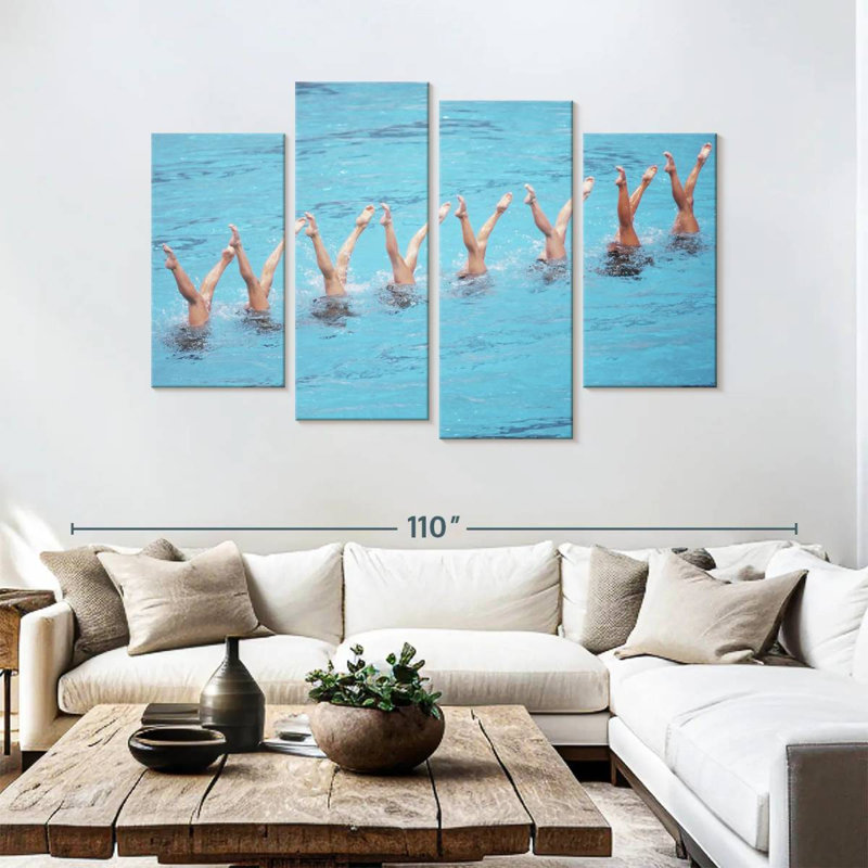 Synchronized Swimmers Routine, 54" H x 84" W