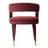 Modern 46" Round Dining Set with 4 Chenille Upholstered Barrel Arm Chairs-2119643246-2120093376