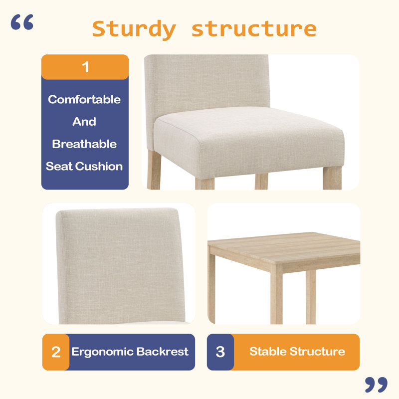 Ensemble de table haute de 5 piÃ¨ces avec 4 chaises, ensemble de table haute pour 4 personnes avec chaises, ensemble de table haute en bois pour la cuisine ou la salle Ã  manger