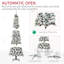 Pin vert élancé floqué / givré arbre de Noël et pomme de pin-1004527617