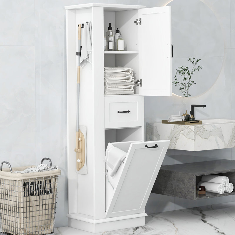 Mona 67.8'' Freestanding Bathroom Cabinet, White