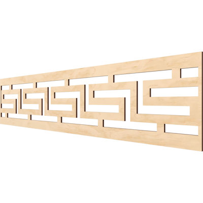 46 3/4"W x 10"H x 1/4"T Tulum Fretwork Moulding, Birch