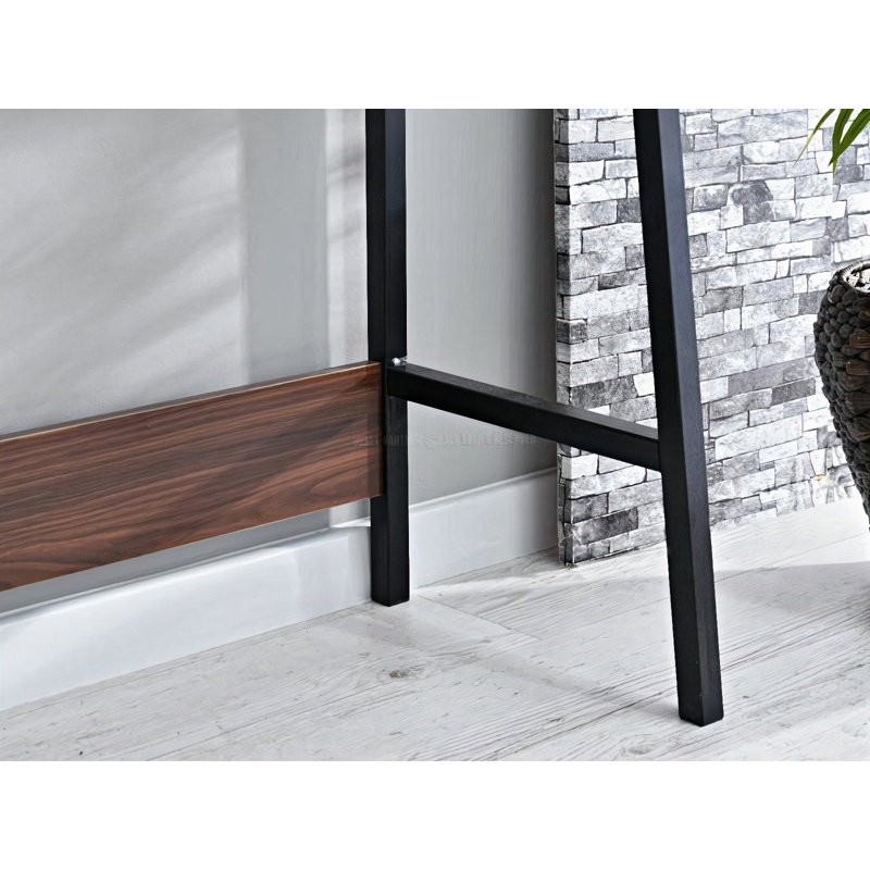 Dawnetta Metal Base Writing Desk, Black, Grey