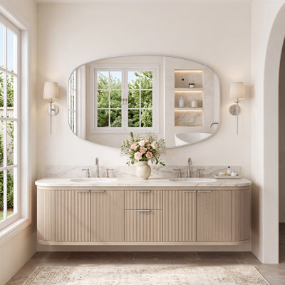 Metal Oval Wall Mirror