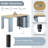 Extendable Dining Table With 3 Removable Leaves, Mobile Rolling Island Table With Power Outlet And Storage Cabinet-1782672639