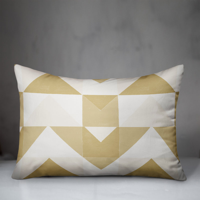 Abstract Outdoor Throw Pillow, Yellow