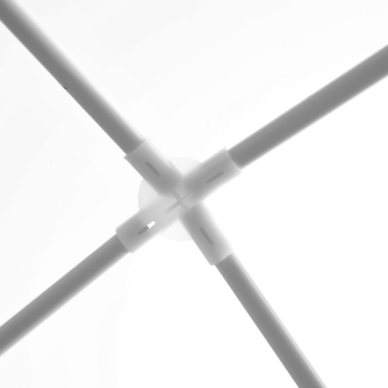 9 pi. L 9 pi. D Tente de réception en métal, blanc