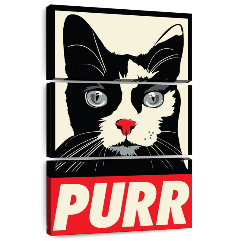 Brampt Purr Propaganda, 57" H x 36" W