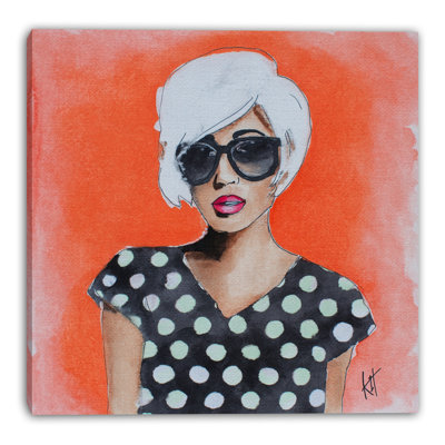 Chic Sunglass Icon Wrapped Canvas Wall Art