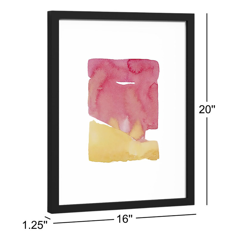 Citrus Splash Print by Jacques Pilon, Black Framed, 20" H x 16" W