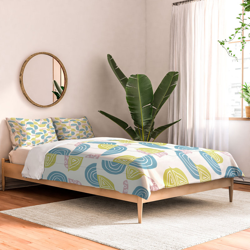 Mirimo Cotton Channel Geometric Shapes Comforter, Queen Comforter