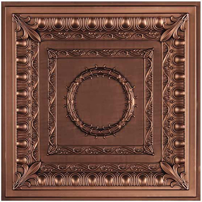 Antique Bronze 2x2 Faux Tin Vinyl Ceiling Tile