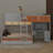 Twin Over Full Wooden Bunk Bed With Desk, Drawers, Shelves And LED Light