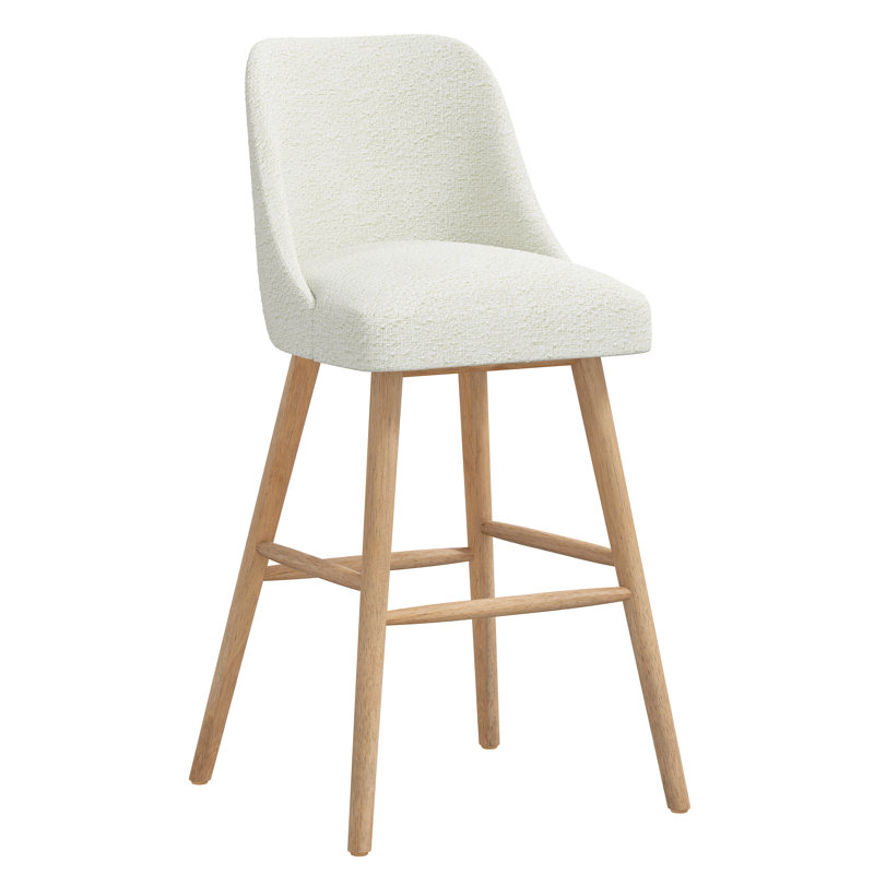 Tabouret Gallie, Tabouret de bar (siège d'une hauteur de 31 po), Boucle neige classique, Naturel