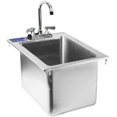 Stainless Steel Drop Sink - 1 Compartment Drop In Sink 10”X13”X18.5" - Bowl Size 10"X14"X10" - NSF Certified