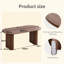 180cm Oval Dining Table, MDF Wood Effect Table with Fluted Double Pedestal Base for Dining Room-93452618