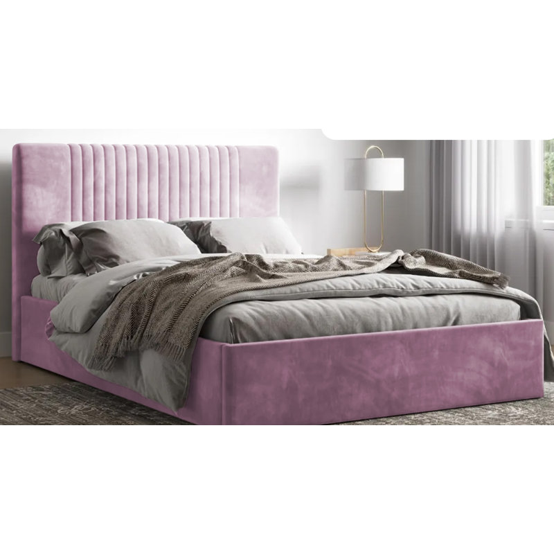 Malmo Upholstered Ottman Storage Bed Frame, Cream, Kingsize (5')
