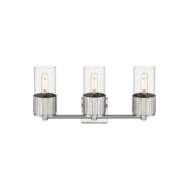 Éclairage pour meuble-lavabo mural 3 lumières Bolivar, Bullé, Nickel satiné