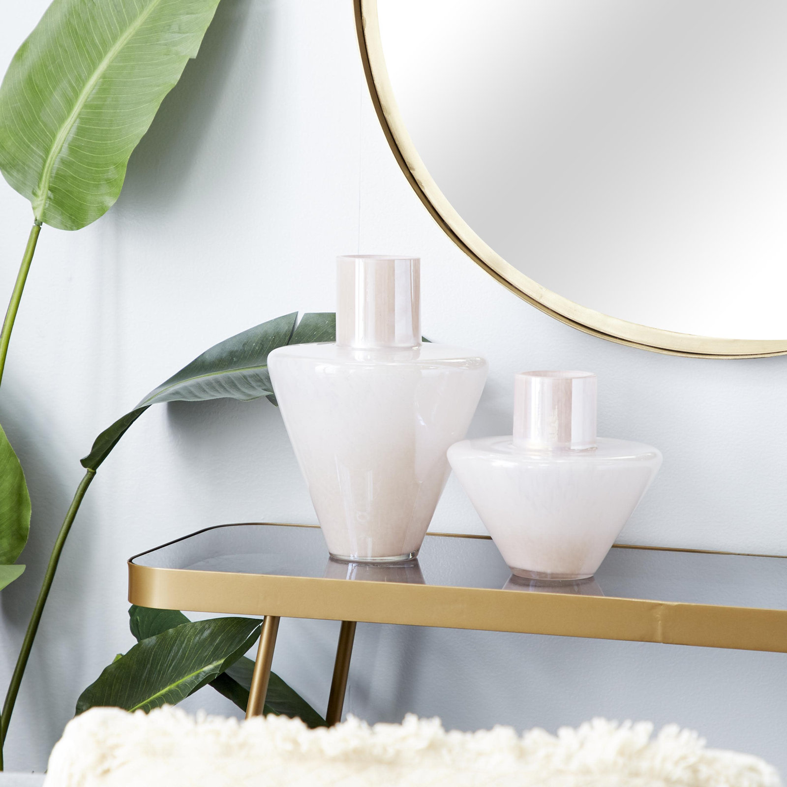 Ersa Glass Table Vase, Pink