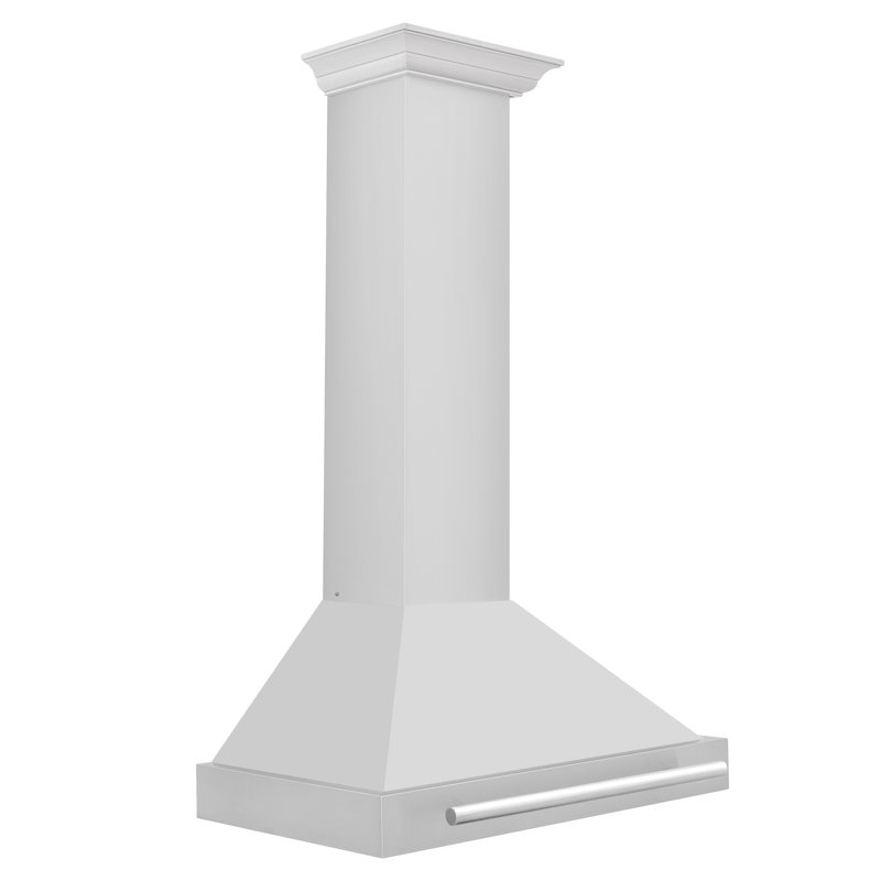 36" 400 CFM Ducted Wall Mount Range Hood, Stainless Steel/Black Matte, 30"