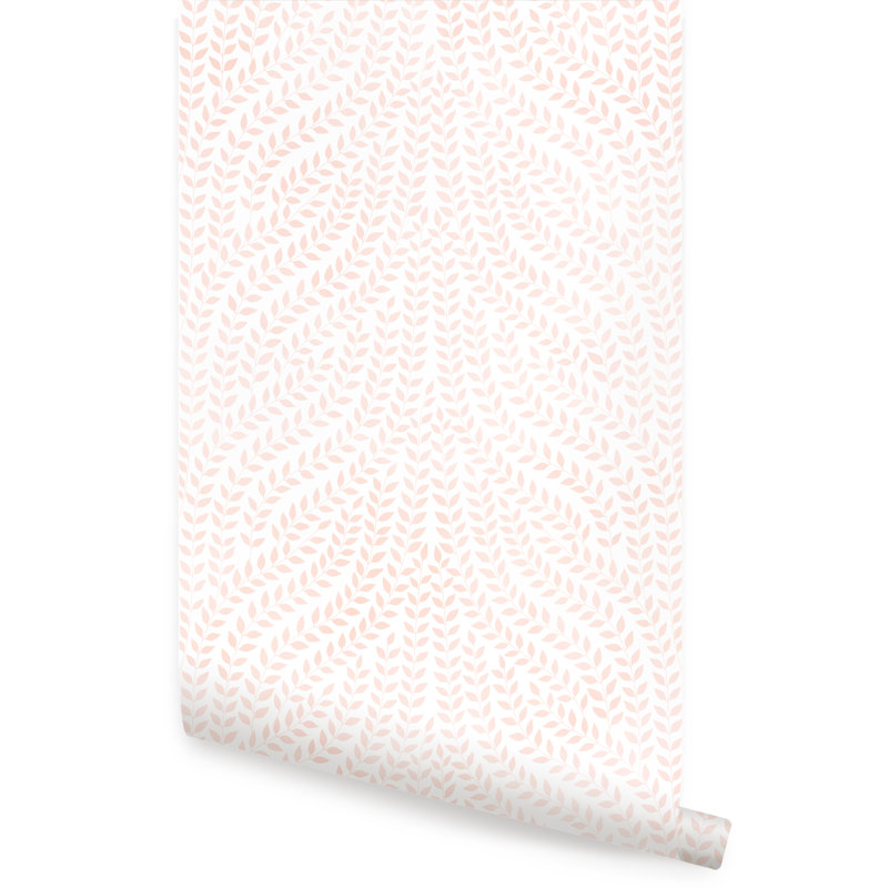 Panneau de papier peint adhésif Kaye, Rose, L 2 pi x L 18 pi