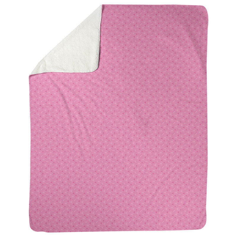 Couverture à treillis hexagonal Katelyn Elizabeth, l 52,5 po x L 62,5 po, Rose