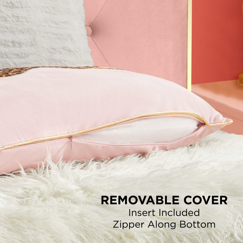 Juicy Couture Velvet Cheetah Plush Decorative Throw Pillows