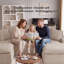 Canapé d'angle modulaire en forme de L de 235 cm (92,5 po), en chenille avec ressorts ensachés, 2 pièces, canapé moderne à assise profonde, canapés rembourrés pour salon, kaki clair-131180529-134483497