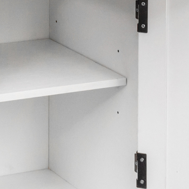 Crédence de rangement à 2 tiroirs de 17,8 po de largeur, White