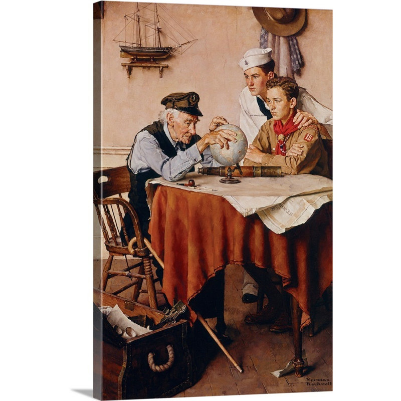«Scouts Of Many Trails», art mural sur toile, H 30 po x l 20 po x P 1,25 po, Toile tendue