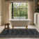 Vintage Floral Washable Black Indoor Area Rugs for Living Room Bedroom, Boho Non-Slip Forest Carpet Rug for Entryway
