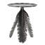 Aluminium Leaf Pattern Side Table With Silver Antique Elegance Captivating Appeal