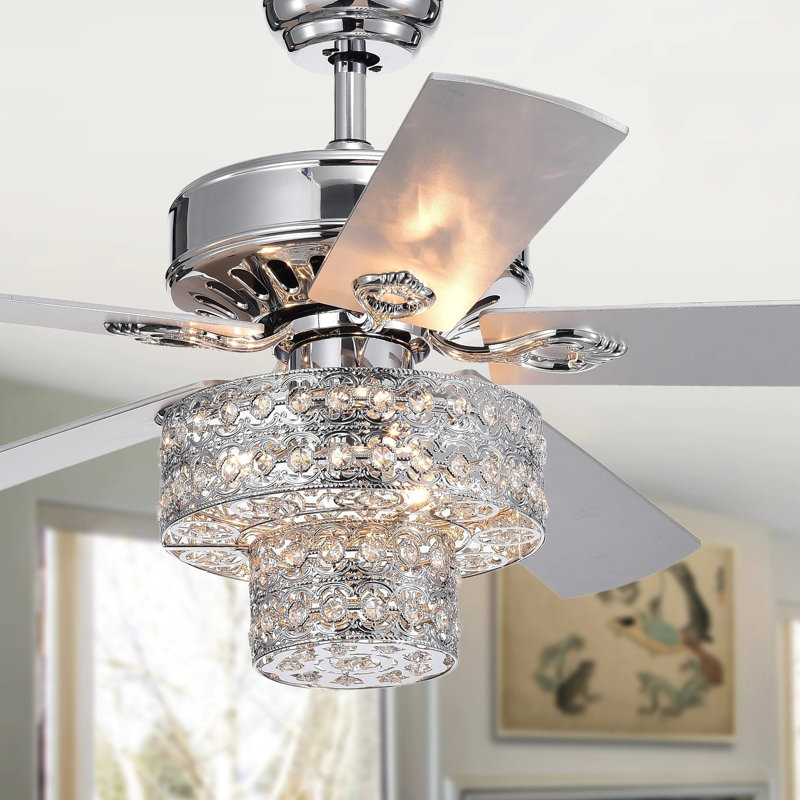 Parma 52'' Ceiling Fan with Light Kit, Remote Switch
