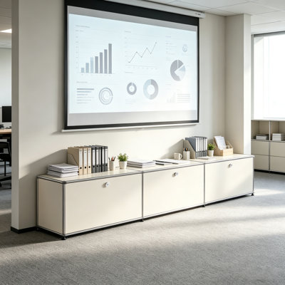 Modular Metal Office Storage Cabinet With Adjustable Shelves