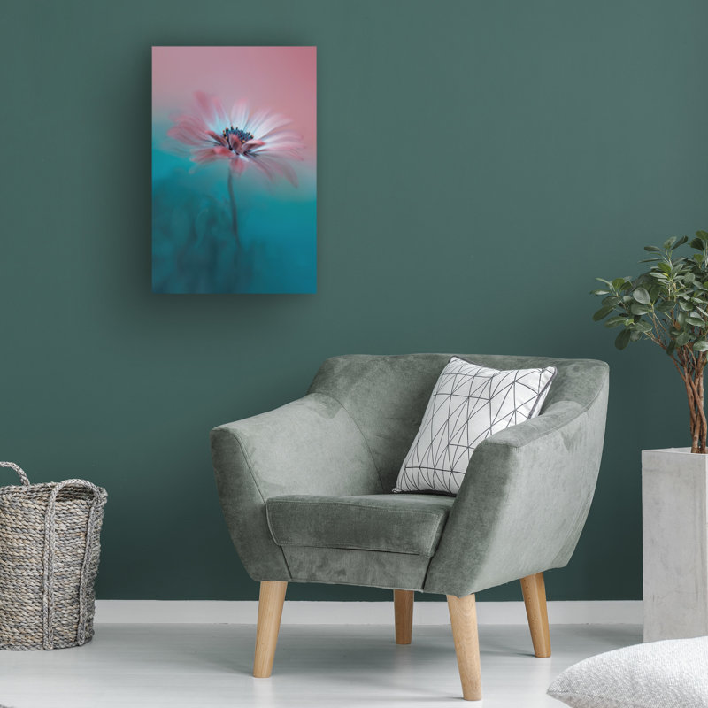 Art sur toile rose, Lydia Jacobs, H 19 po x l 12 po x P 2 po