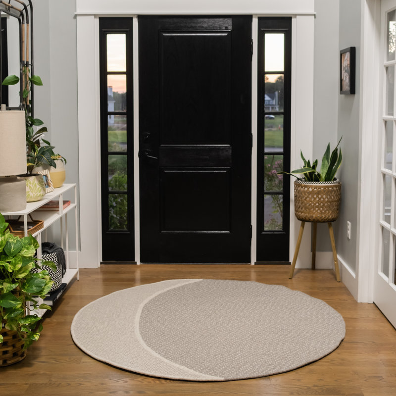 Tapis fait à la main 100% laine naturelle Evercrest, Rond 6 pi