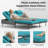 Outdoor Wicker Double Chaise Lounge Chair with Cushions, Adjustable Reclining Back-562719449