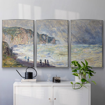 Monet - 3 pièces, reproduction encadrée sur toile