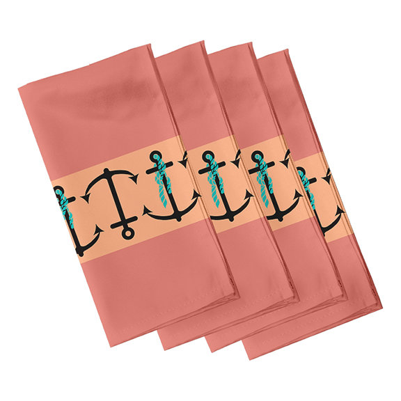 Algean Polyester Nautical Square Napkin, Dark Mauve