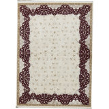 Hand Woven Silk and Wool Floral Area Rug