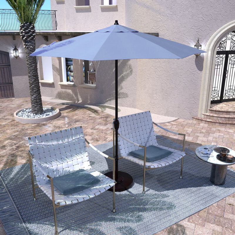 Parasol de marché 7 pi 5 po Bala, Toile Sunbrella® noir