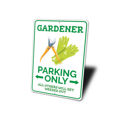 Enseigne de jardinage en aluminium Gardener