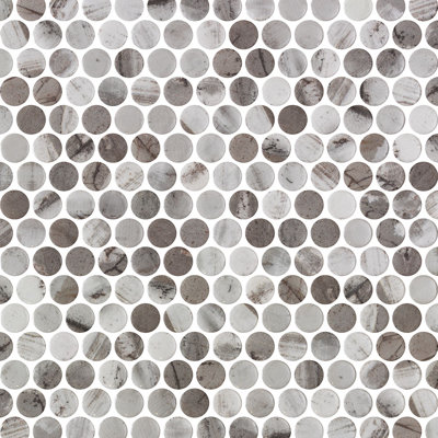 Spectrum Vibrant Penny Recycled Glass Mosaic Tile