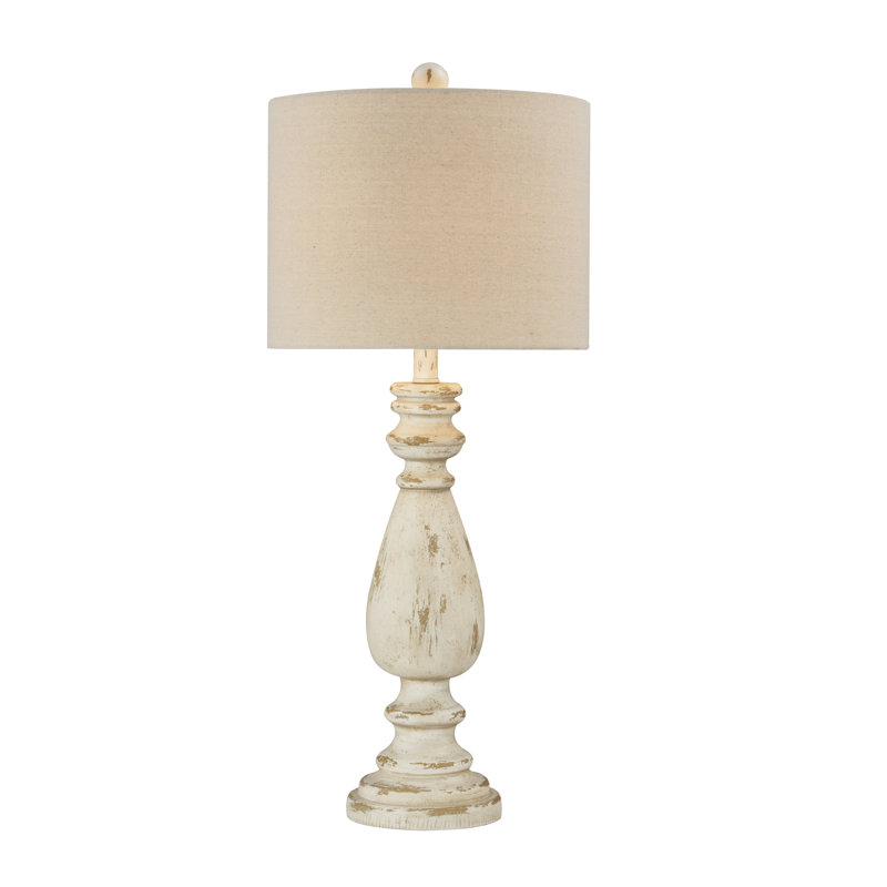 Attwood 31.5" Distressed Cream Table Lamp