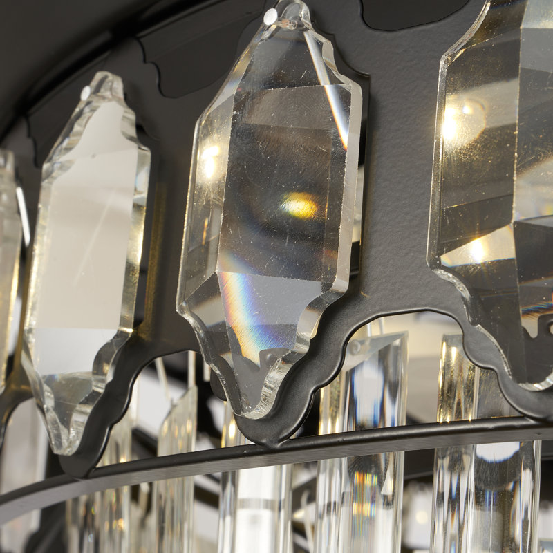 Ventilateur de plafond moderne en cristal de 42 po avec télécommande et ensemble d'éclairage inclus
