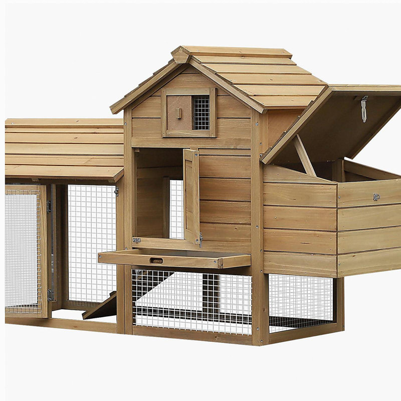 Petit poulailler en bois 59 po PawHut, Naturel
