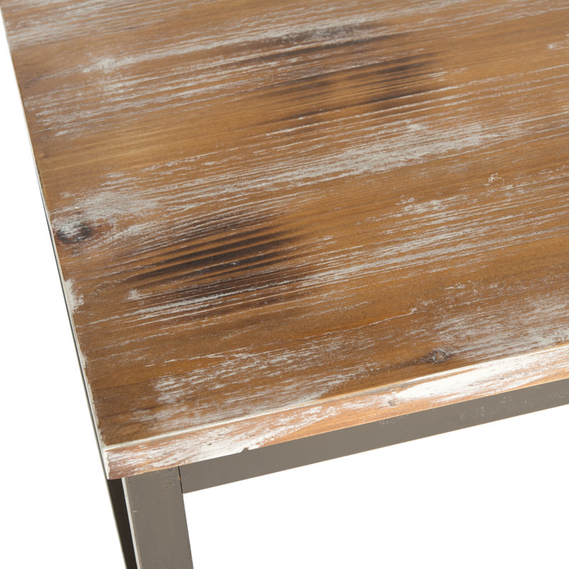 Table basse 4 pieds Auton, Gris grange patiné