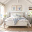 Lit plateforme simple en métal, rose