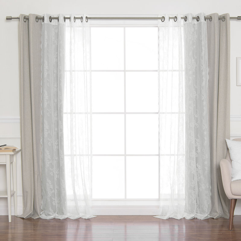 Fortney Polyester Sliding Panel Pair, 52" x 84", Natural