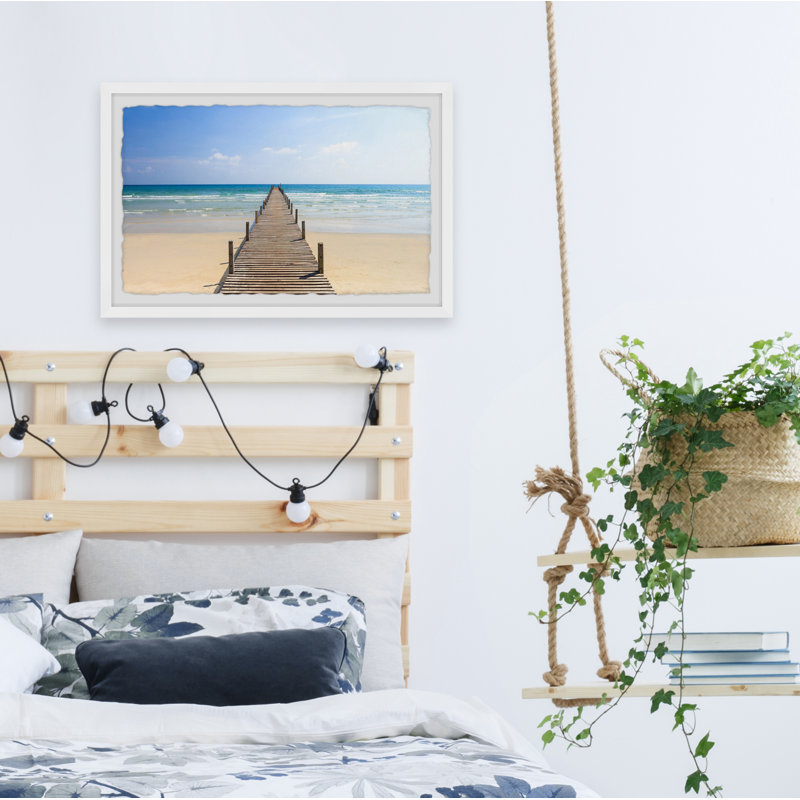 Coastal Bridge - Single Picture Frame Painting, 20cm H x 30cm W x 3.81cm D